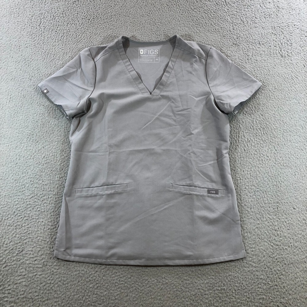 figs scubs shirt womens XS gray medical dental technical collection